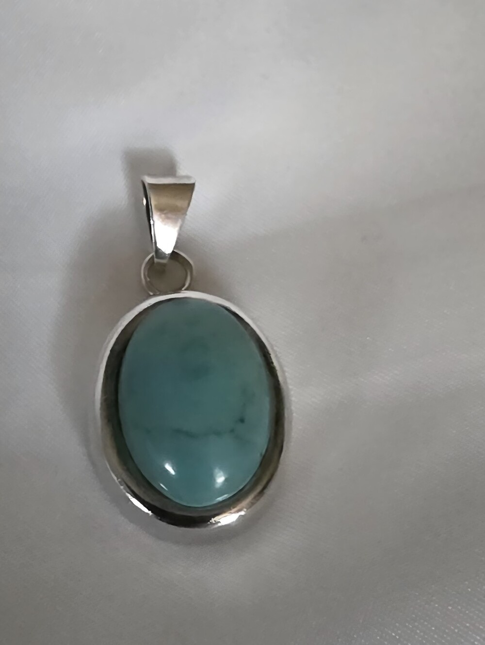 Sterling Silver Turquoise Mexico 925 Pendant